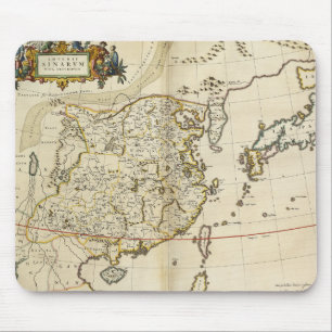 Vintage Karte von China 1662 Mousepad