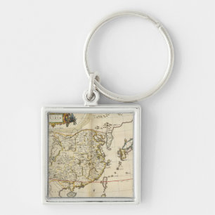 Vintage Karte von China 1662 Schlüsselanhänger