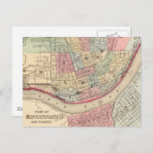 Vintage Karte von Cincinnati (1780) (Vorne/Hinten)