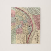 Vintage Karte von Cincinnati (1780) Puzzle (Vertikal)