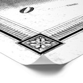 Vintage Karte von Cincinnati Ohio (1841) BW Poster (Ecke)