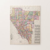 Vintage Karte von Cleveland OH (1892) Puzzle (Vertikal)