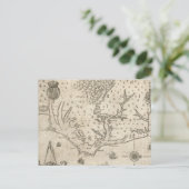 Vintage Karte von Coastal North Carolina (1590) (Stehend Vorderseite)