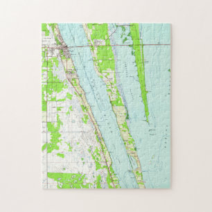 Vintage-Karte von Cocoa Florida (1949) Puzzle