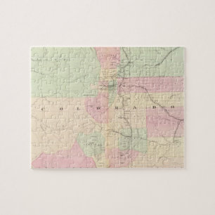 Vintage Karte von Colorado (1874) Puzzle
