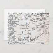 Vintage Karte von Connecticut (Vorne/Hinten)