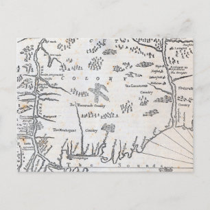 Vintage Karte von Connecticut