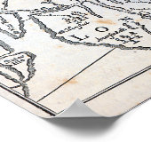 Vintage Karte von Connecticut Poster (Ecke)