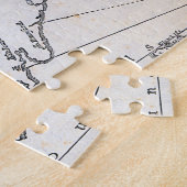 Vintage Karte von Connecticut Puzzle (Seite)