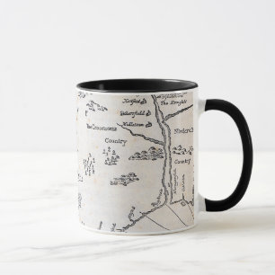 Vintage Karte von Connecticut Tasse