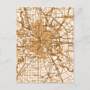 Vintage Karte von Dallas