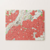 Vintage Karte von Dallas Texas (1958) 2 Puzzle (Horizontal)