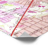 Vintage Karte von Dallas Texas (1958) Poster (Ecke)