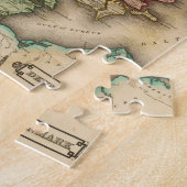 Vintage Karte von Dänemark (1831) Puzzle (Seite)