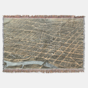 Vintage Karte von Dayton Ohio (1870) Decke