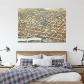 Vintage Karte von Dayton Ohio (1870) Leinwanddruck (Insitu (Schlafzimmer))