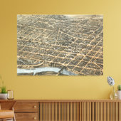 Vintage Karte von Dayton Ohio (1870) Leinwanddruck (Insitu (Wohnzimmer))