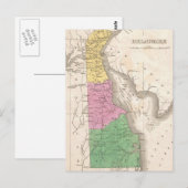 Vintage Karte von Delaware (1827) (Vorne/Hinten)