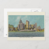 Vintage Karte von Detroit Michigan (Vorne/Hinten)