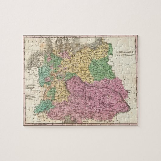 Vintage Karte von Deutschland (1827) Puzzle (Horizontal)