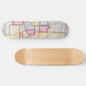Vintage Karte von Downtown Baltimore (1860) Skateboard (Horizontal)