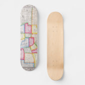 Vintage Karte von Downtown Baltimore (1860) Skateboard (Vorderseite)