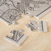 Vintage Karte von Dublin Irland (1764) Puzzle (Seite)