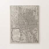 Vintage Karte von Dublin Irland (1764) Puzzle (Vertikal)