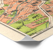 Vintage Karte von Edinburgh Schottland (1935) Poster (Ecke)