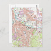 Vintage Karte von Eugene Oregon (1967) (Vorne/Hinten)