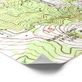 Vintage Karte von Eugene Oregon (1967) Poster (Ecke)