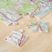 Vintage Karte von Eugene Oregon (1967) Puzzle (Seite)