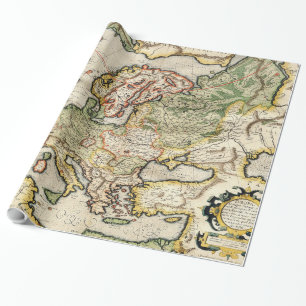 Vintage Karte von Europa (1596) Geschenkpapier