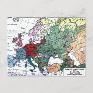 Vintage Karte von Europa 1876