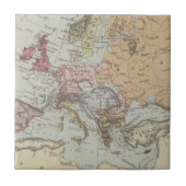 Vintage Karte von Europa Fliese (Vorderseite)
