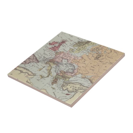 Vintage Karte von Europa Fliese (Seite)