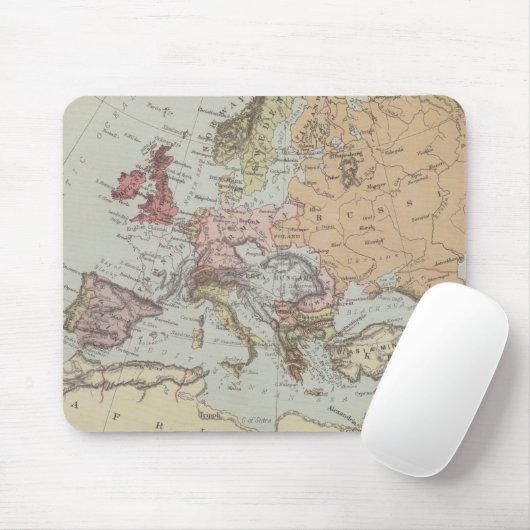 Vintage Karte von Europa Mousepad (Mit Mouse)