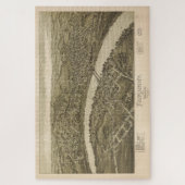 Vintage Karte von Fairmont WV (1897) Puzzle (Vertikal)