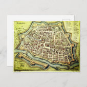 Vintage Karte von Ferrara, ITALIEN (Vorne/Hinten)