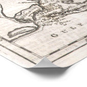 Vintage Karte von Florida (1763) Poster (Ecke)