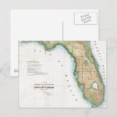 Vintage Karte von Florida (1848) (Vorne/Hinten)