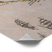 Vintage Karte von Florida (1861) Poster (Ecke)