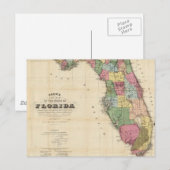 Vintage Karte von Florida (1870) (Vorne/Hinten)