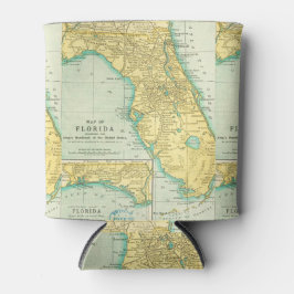 Vintage Karte von Florida Dosenkühler