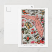 Vintage-Karte von Florida Postkarte (Vorne/Hinten)