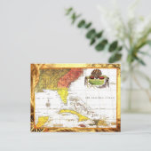 Vintage Karte von Florida und der Karibik (Stehend Vorderseite)