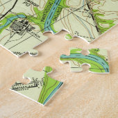 Vintage Karte von Fredericksburg Virginia (1944) Puzzle (Seite)