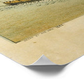 Vintage Karte von Galveston TX (1885) Poster (Ecke)