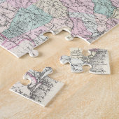 Vintage Karte von Georgia (1855) Puzzle (Seite)