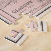 Vintage Karte von Glasgow, Schottland (1901) Puzzle (Seite)